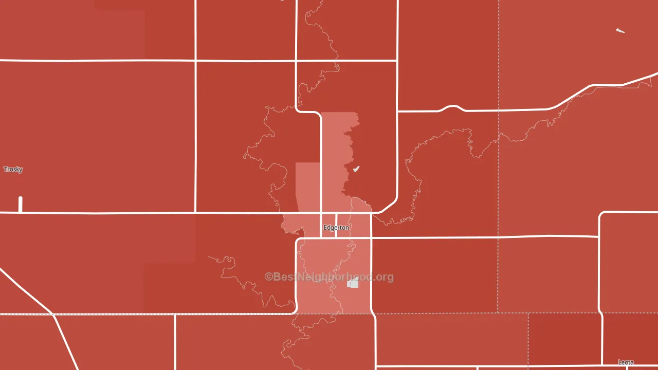 Edgerton, MN block-group political-lean map