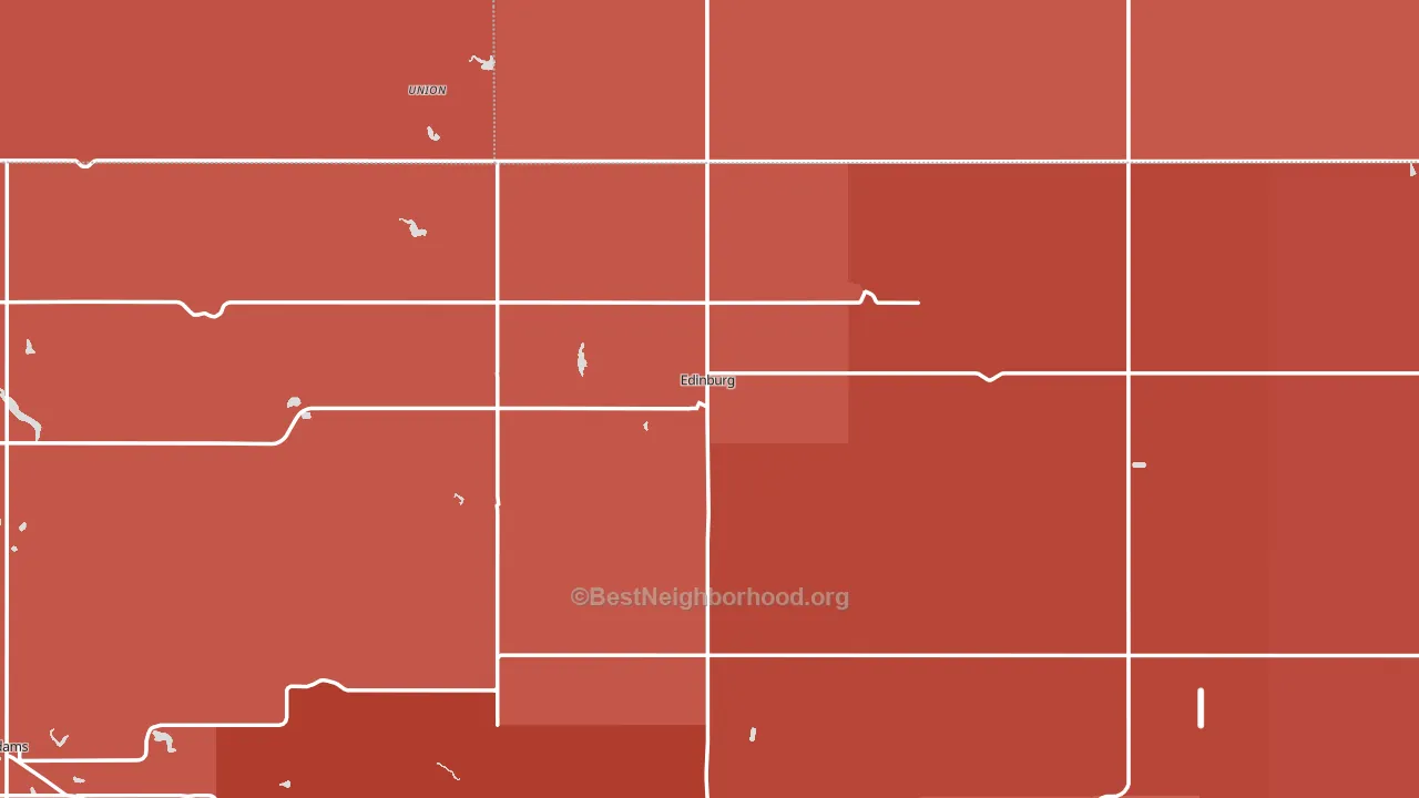 Edinburg, ND block-group political-lean map