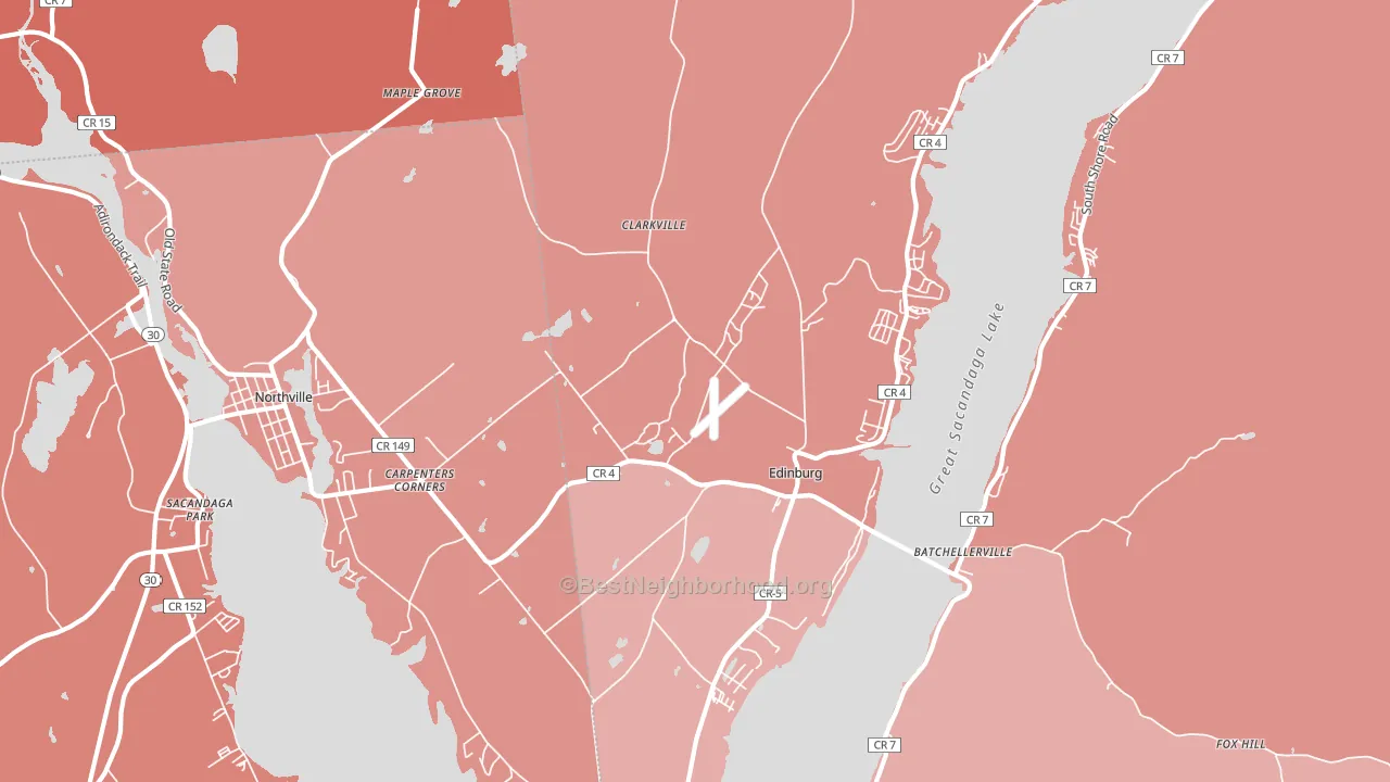 Edinburg, NY block-group political-lean map