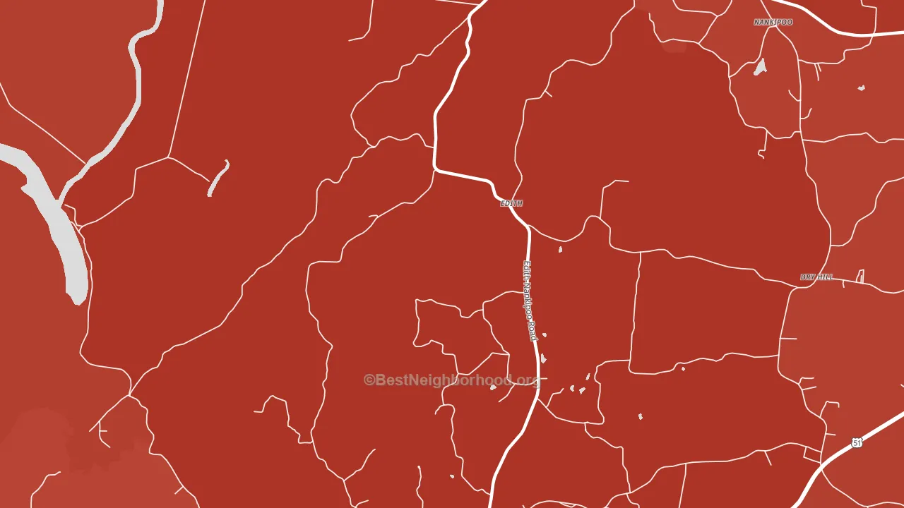 Edith, TN block-group political-lean map