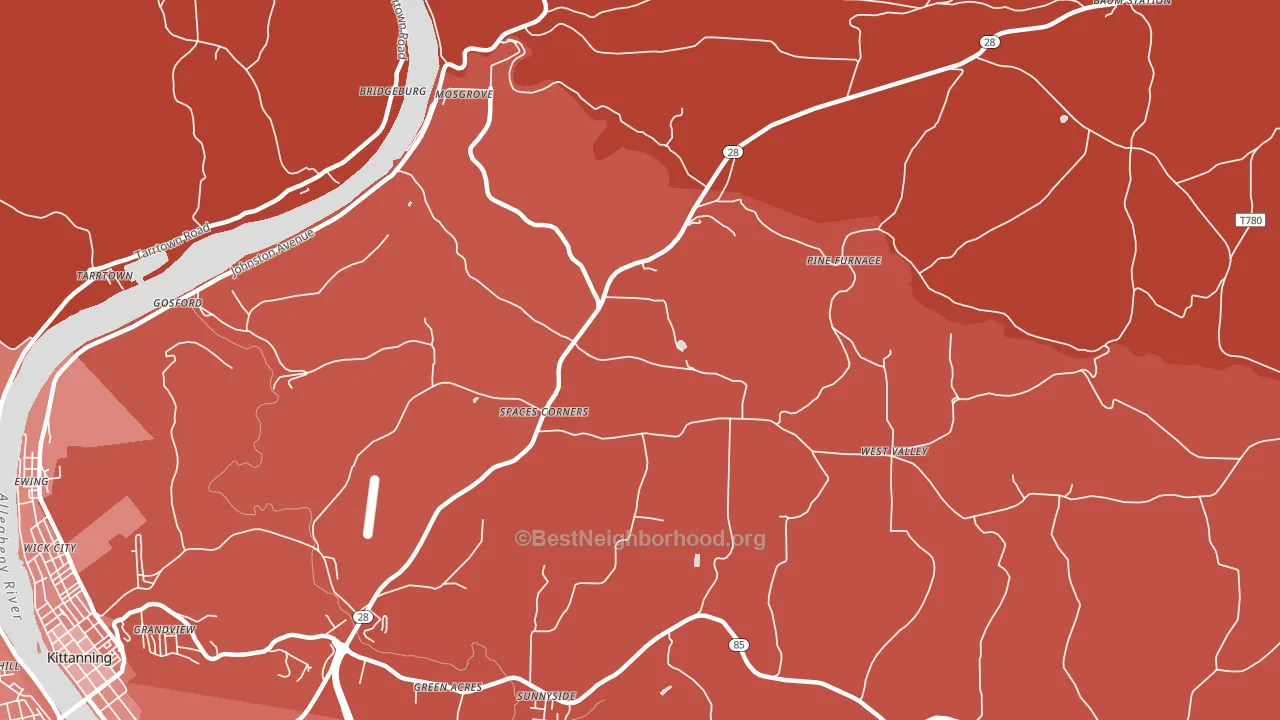 Edmon, PA block-group political-lean map