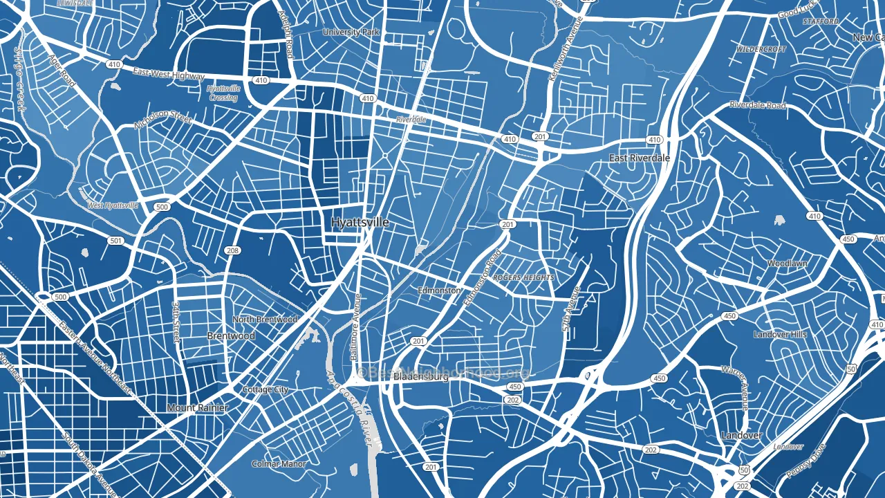 Edmonston, MD block-group political-lean map