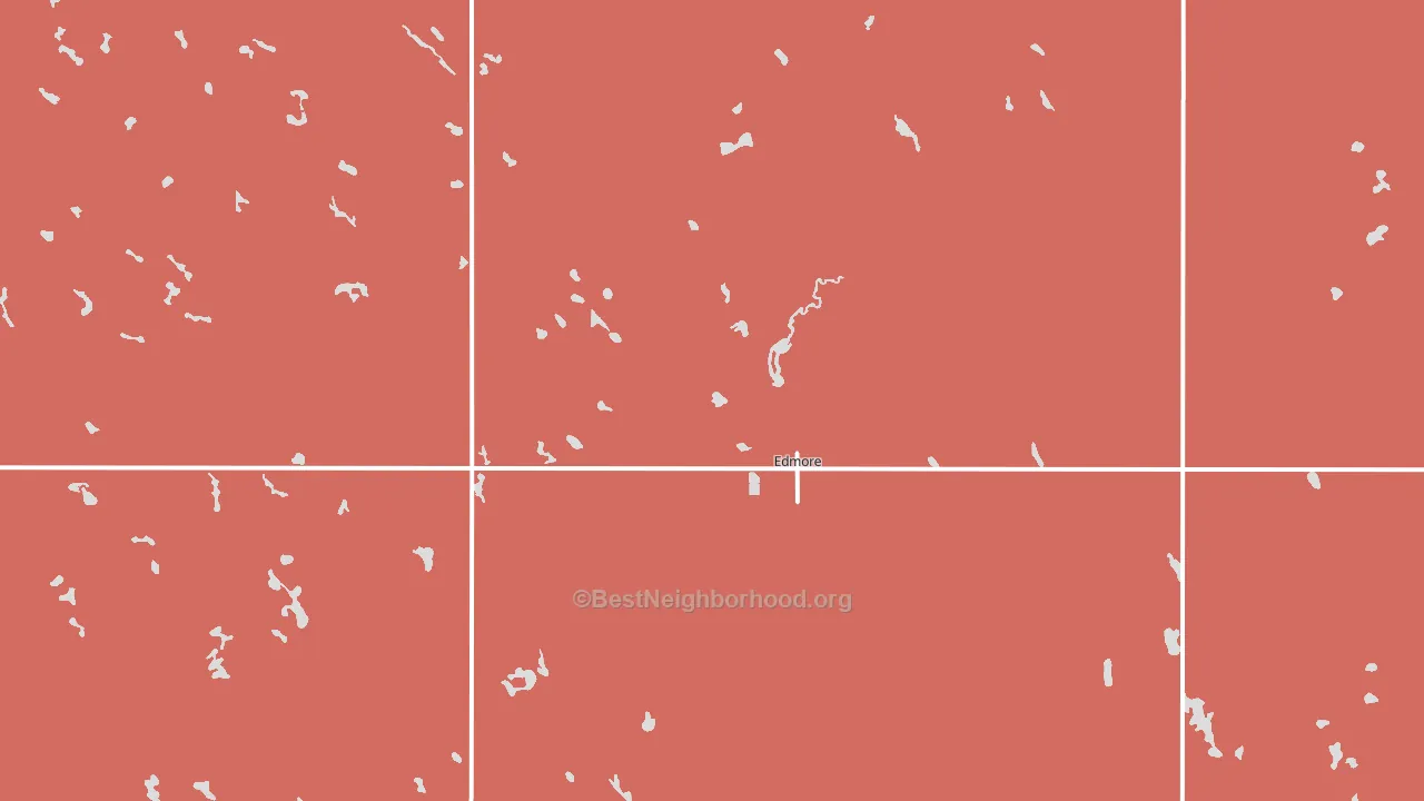 Edmore, ND block-group political-lean map
