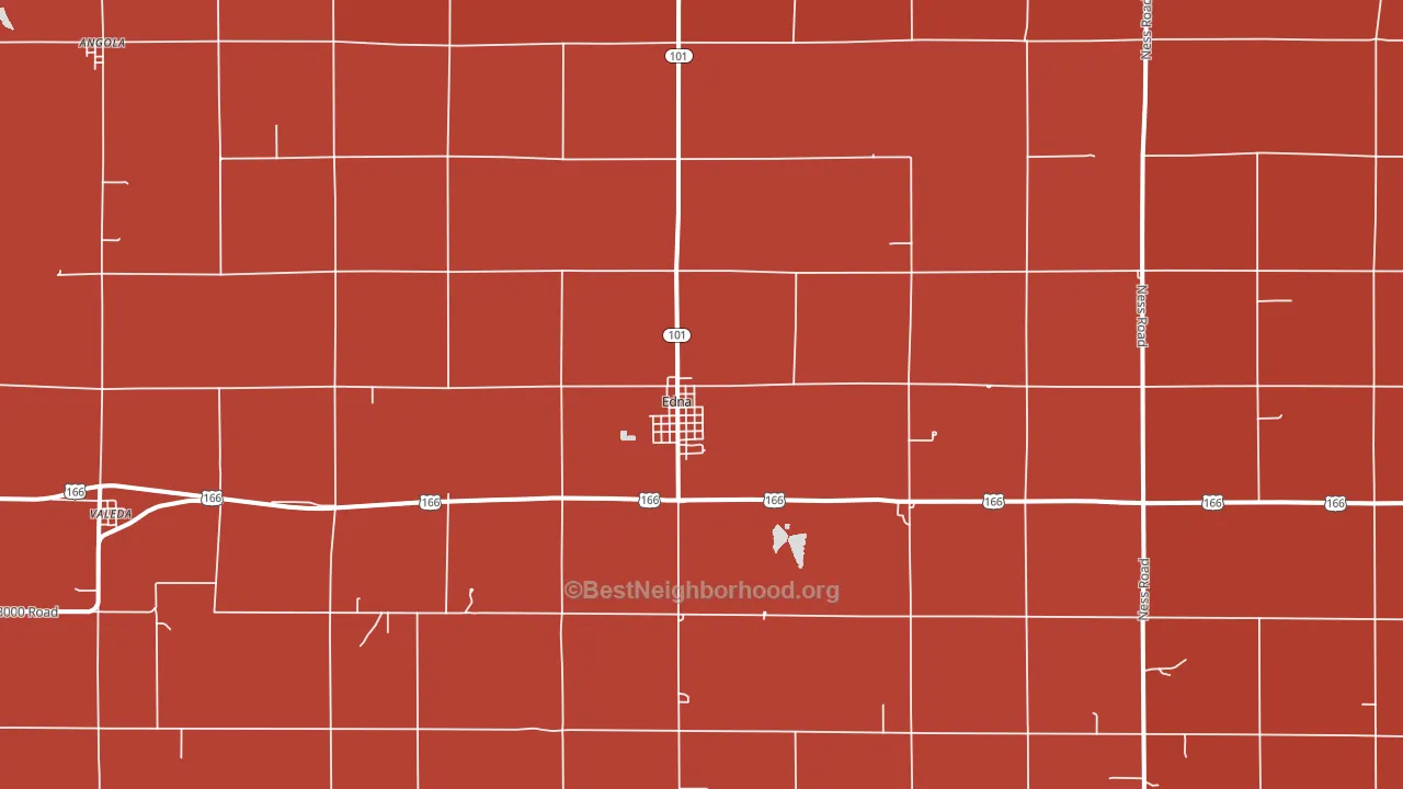 Edna, KS block-group political-lean map