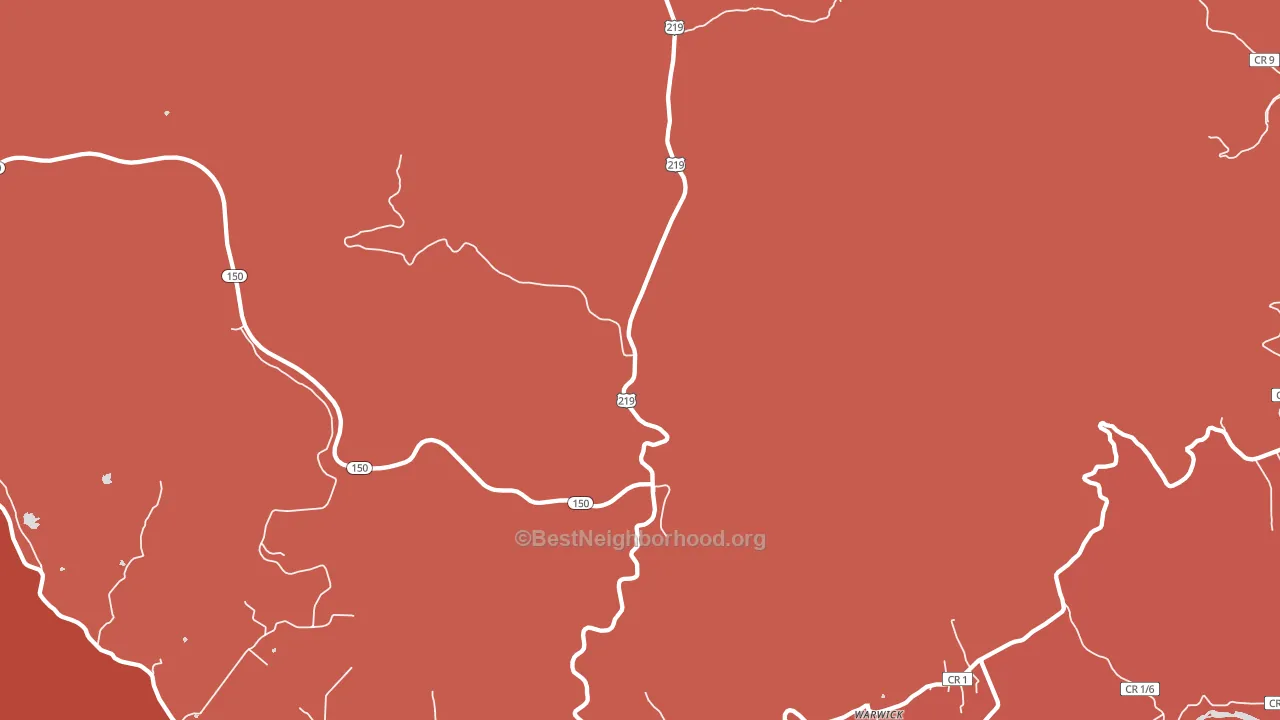 Edray, WV block-group political-lean map