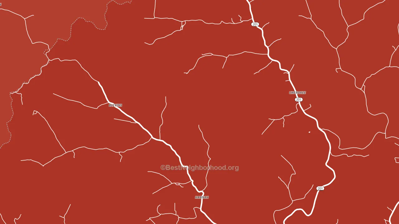 Edsel, KY block-group political-lean map