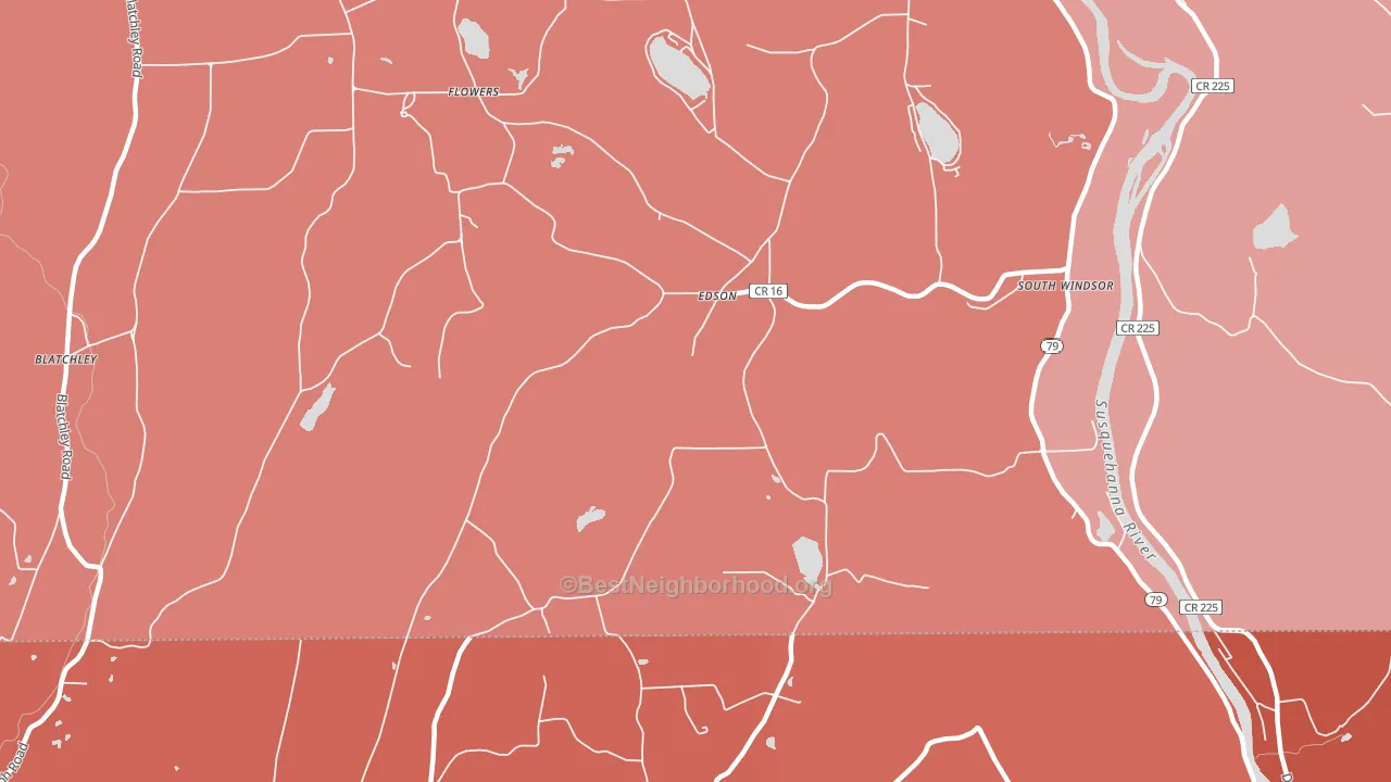 Edson, NY block-group political-lean map