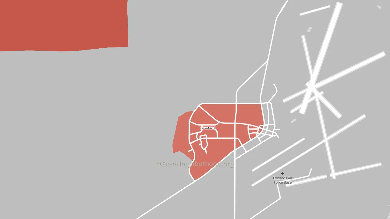 Edwards, CA block-group political-lean map