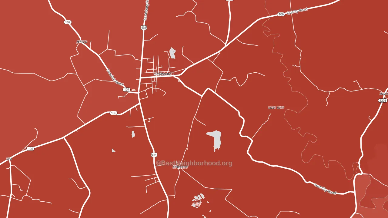 Edwards, KY block-group political-lean map