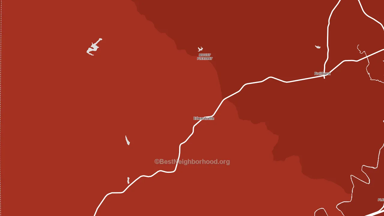 Edwardsville, AL block-group political-lean map