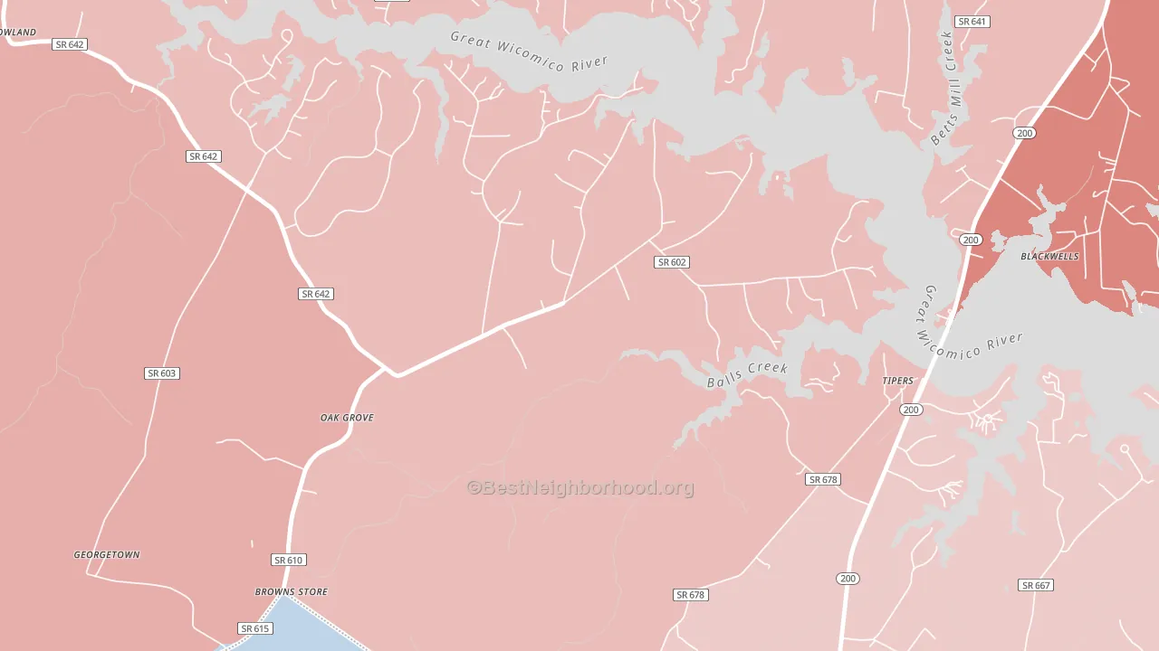 Edwardsville, VA block-group political-lean map