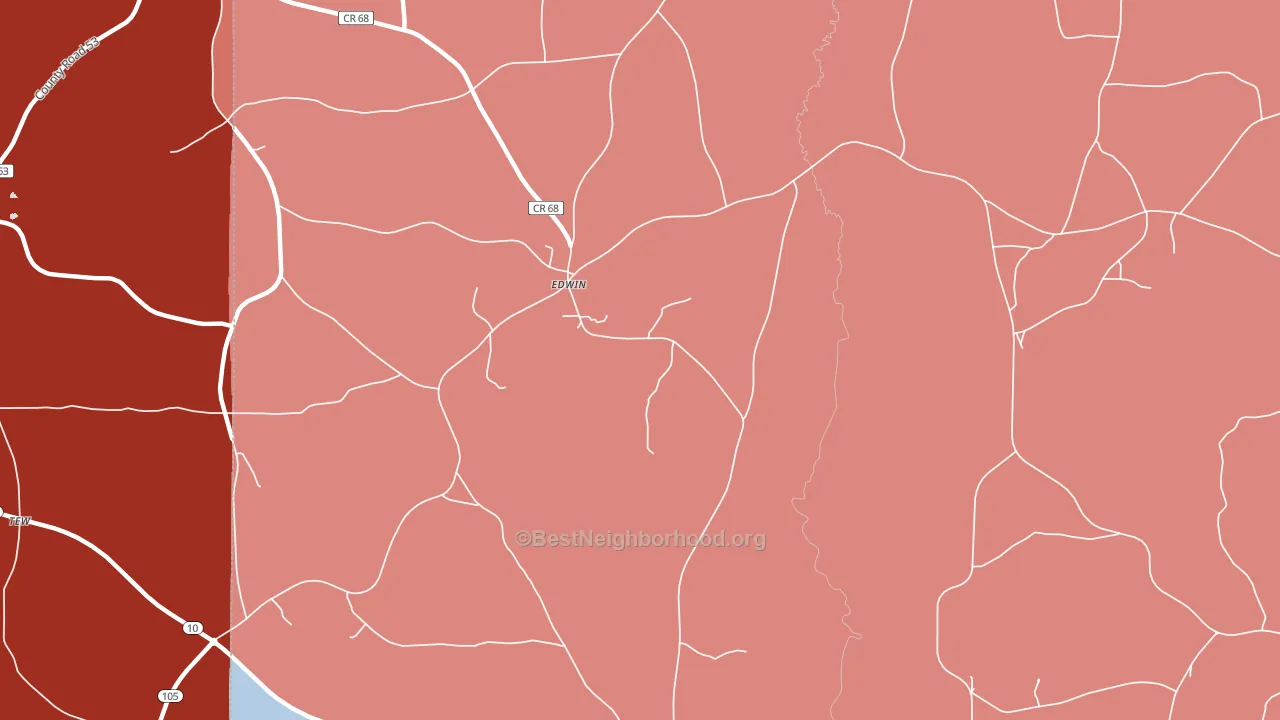 Edwin, AL block-group political-lean map