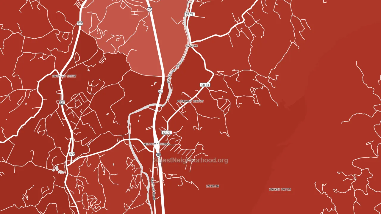 Edwina, TN block-group political-lean map