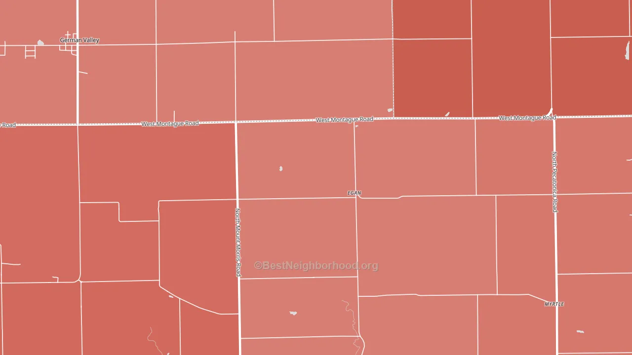 Egan, IL block-group political-lean map