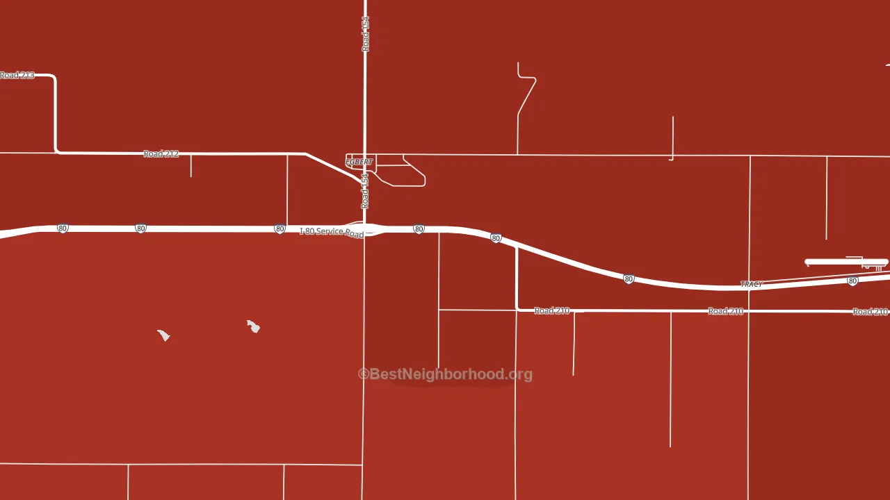 Egbert, WY block-group political-lean map