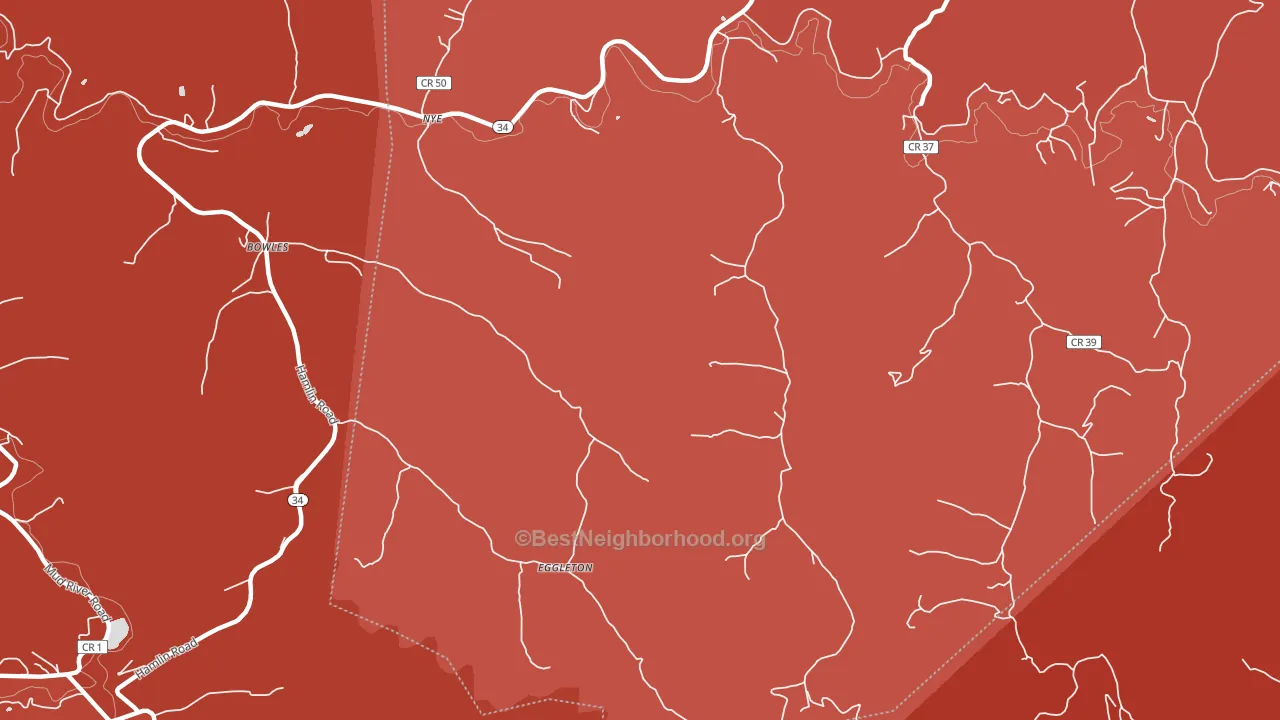 Eggleton, WV block-group political-lean map
