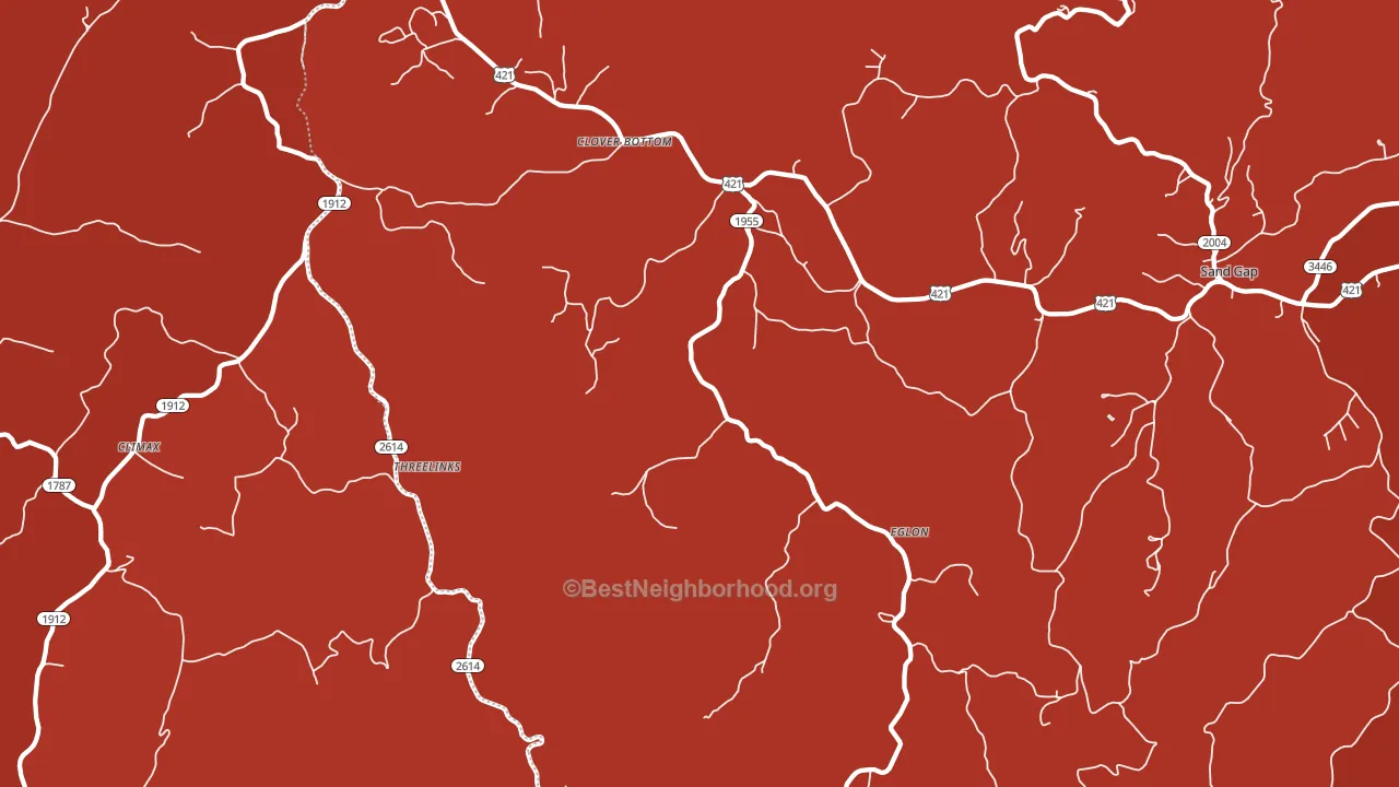 Eglon, KY block-group political-lean map