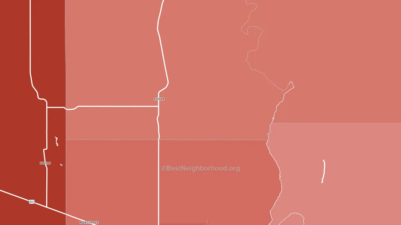 Egnar, CO block-group political-lean map