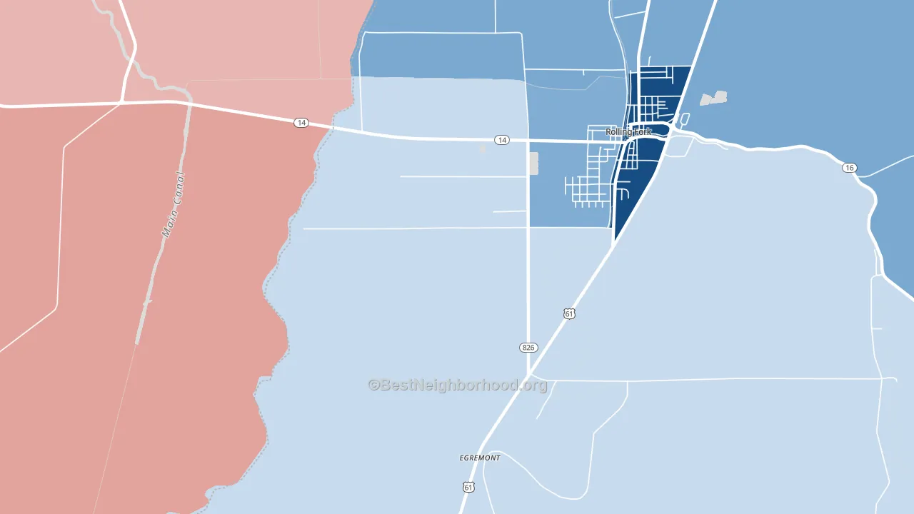 Egremont, MS block-group political-lean map