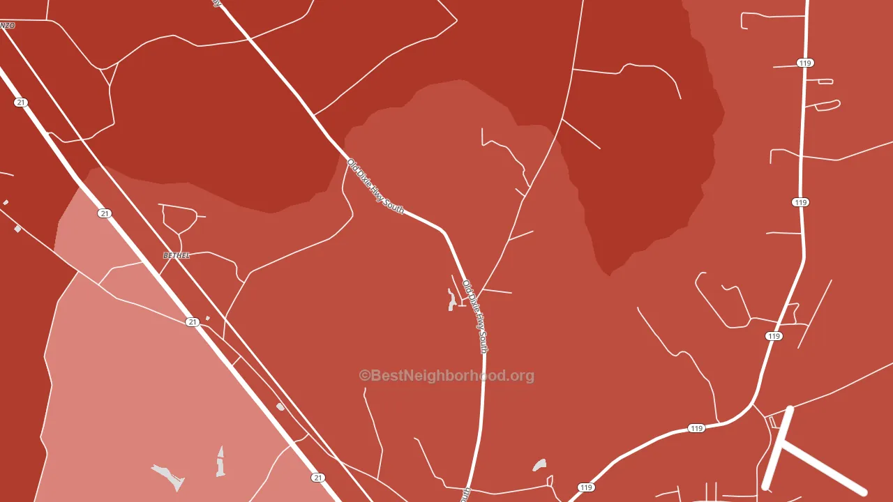 Egypt, GA block-group political-lean map