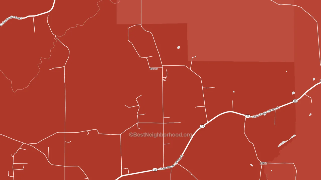Egypt, PA block-group political-lean map