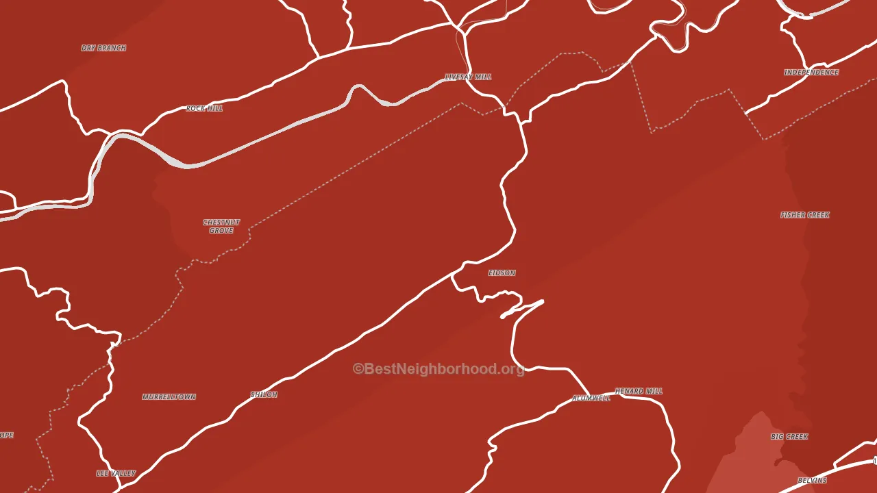 Eidson, TN block-group political-lean map