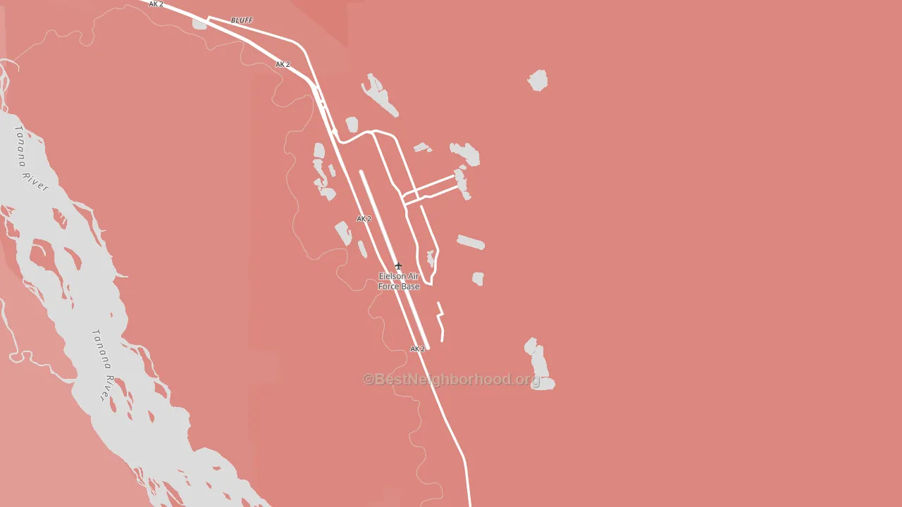 Eielson Afb, AK block-group political-lean map