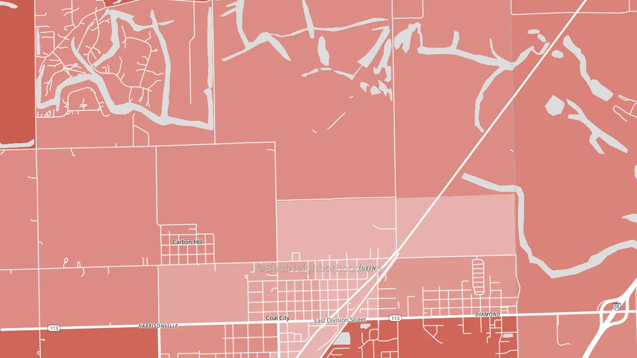 Eileen, IL block-group political-lean map
