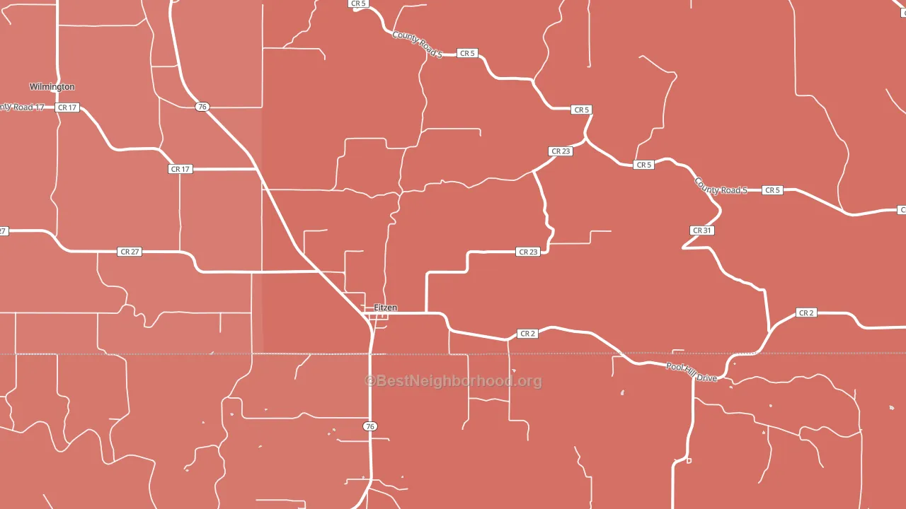 Eitzen, MN block-group political-lean map