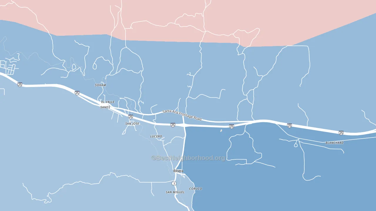 El Ancon, NM block-group political-lean map