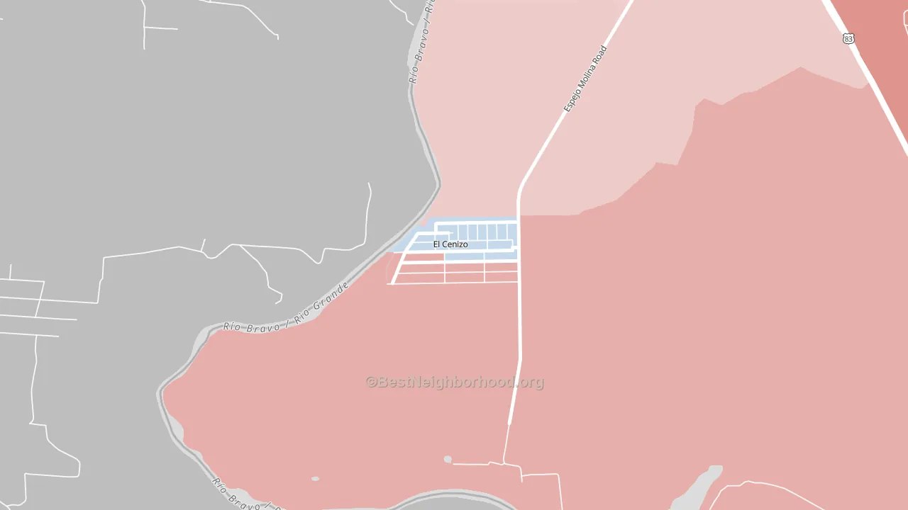 El Cenizo, TX block-group political-lean map