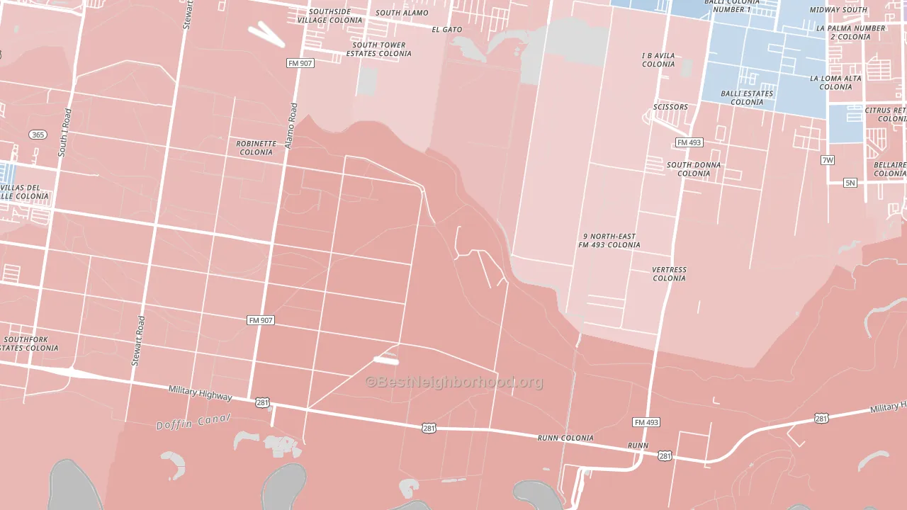 El Gato, TX block-group political-lean map
