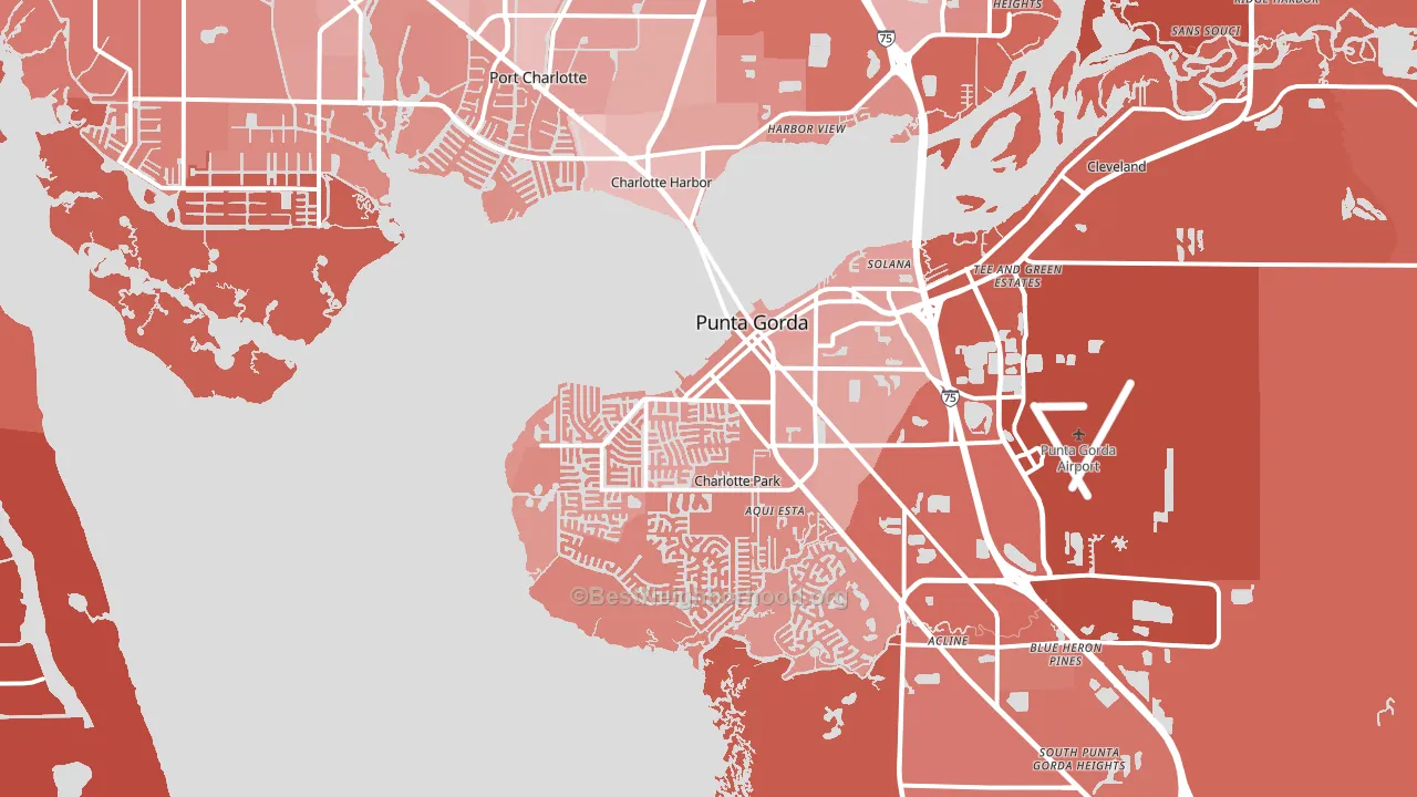 El Jobean, FL block-group political-lean map
