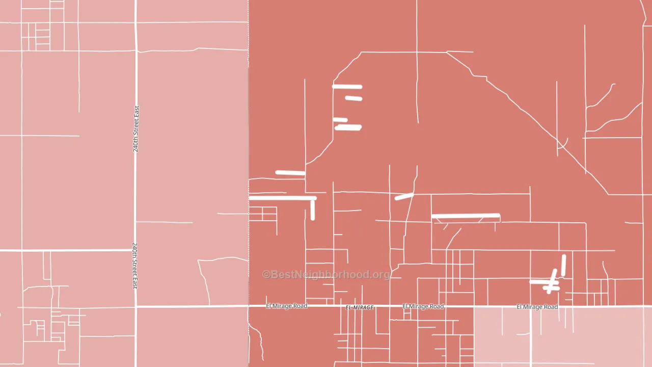 El Mirage, CA block-group political-lean map