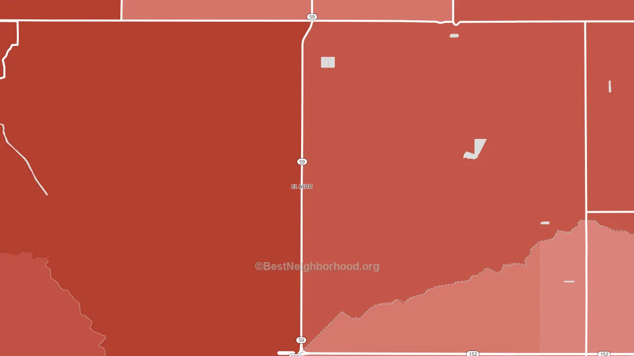 El Nido, CA block-group political-lean map
