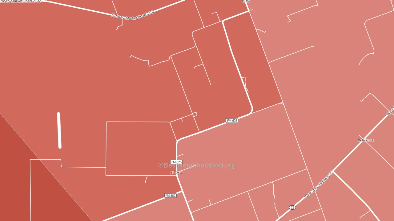 El Oso, TX block-group political-lean map