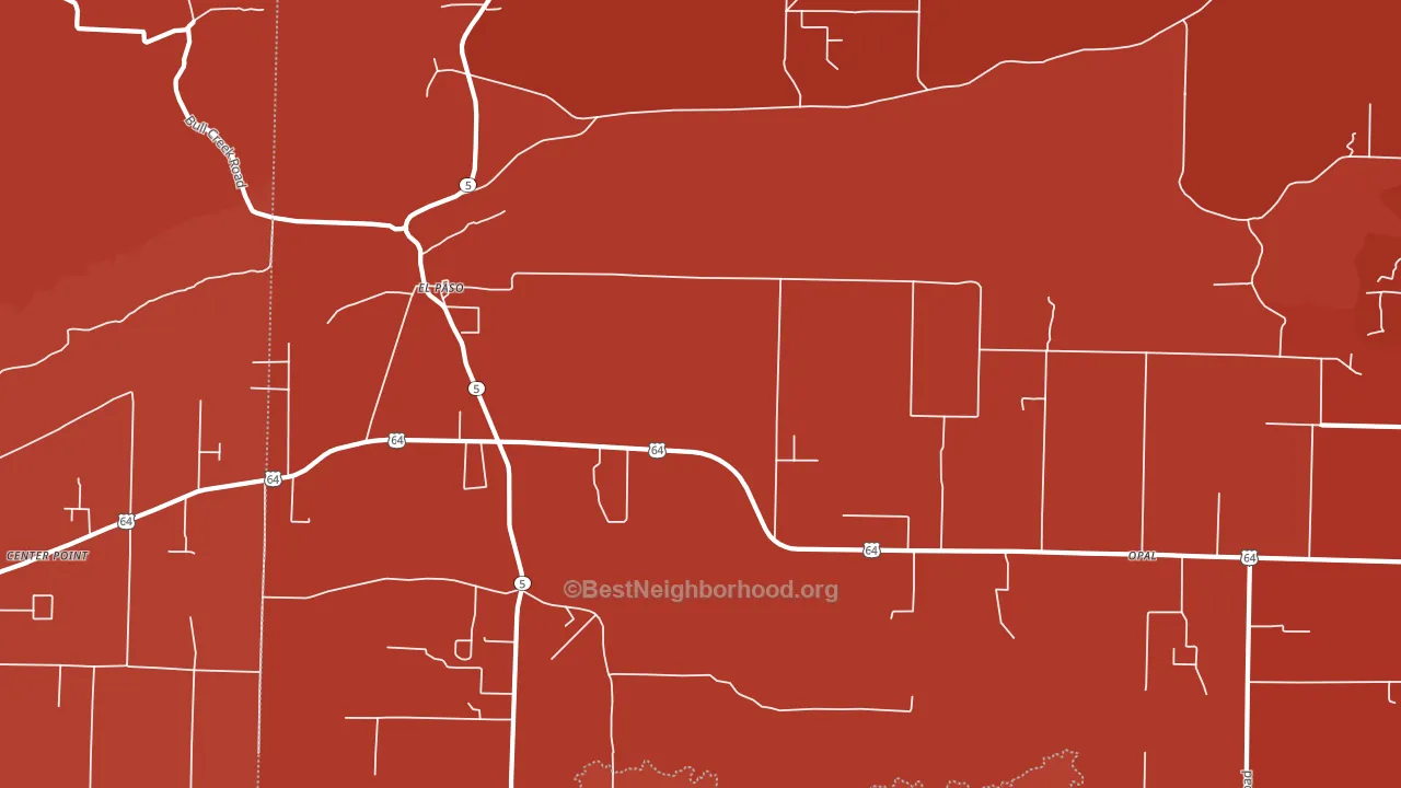 El Paso, AR block-group political-lean map