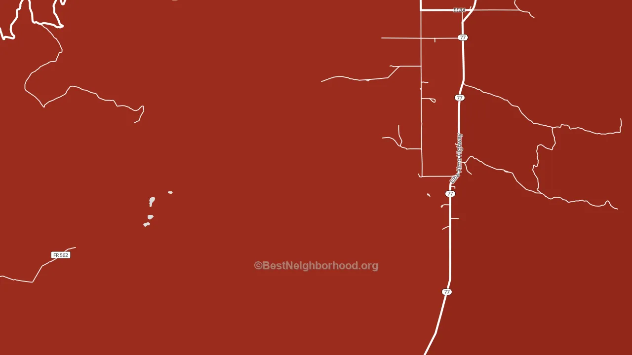 Elba, ID block-group political-lean map