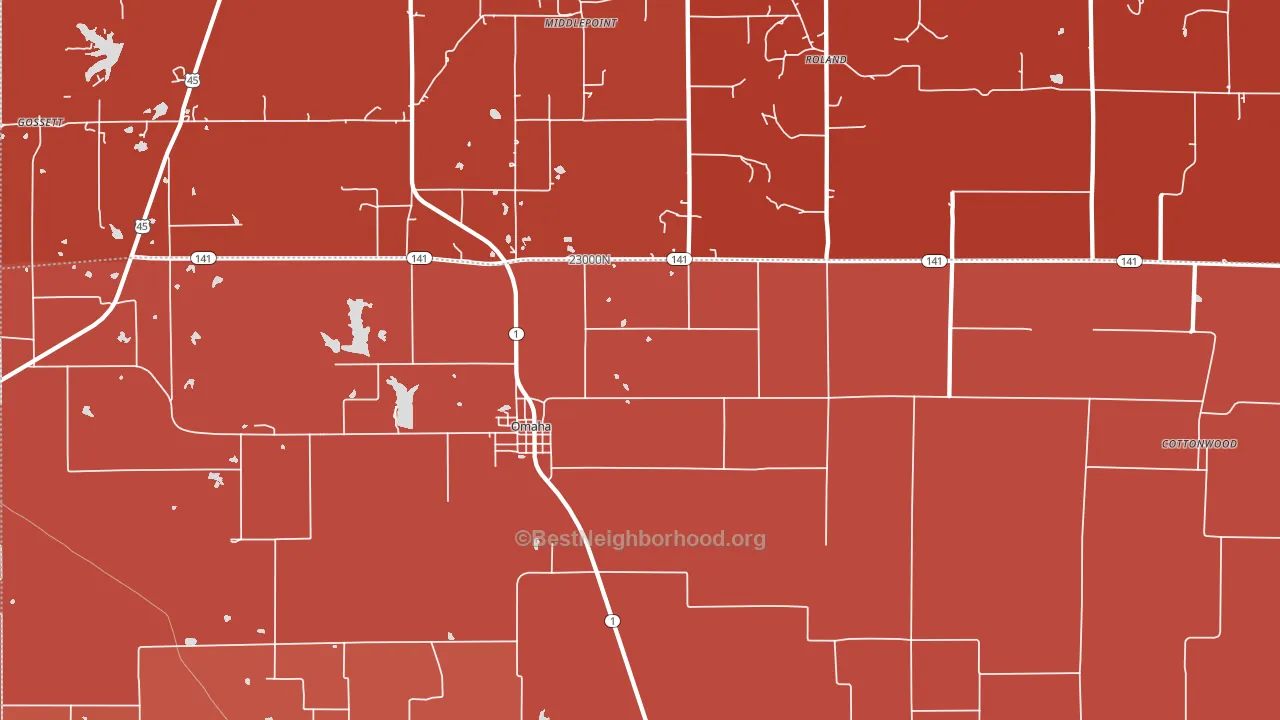 Elba, IL block-group political-lean map