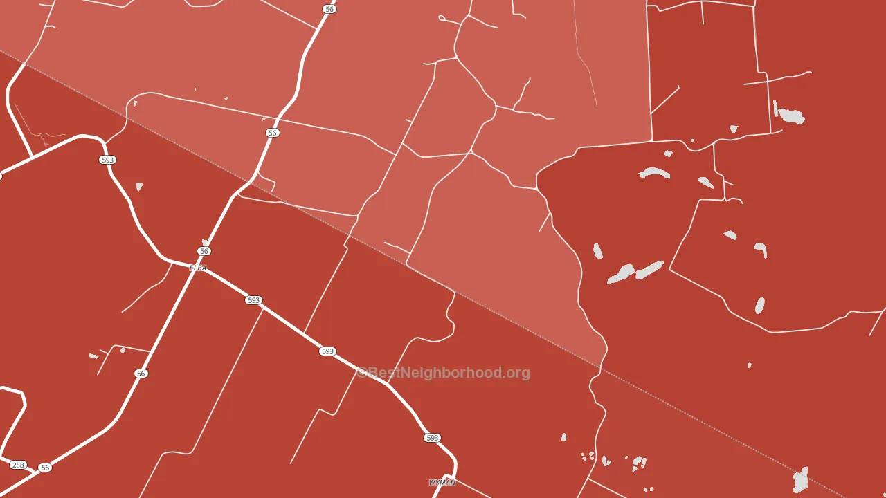 Elba, KY block-group political-lean map