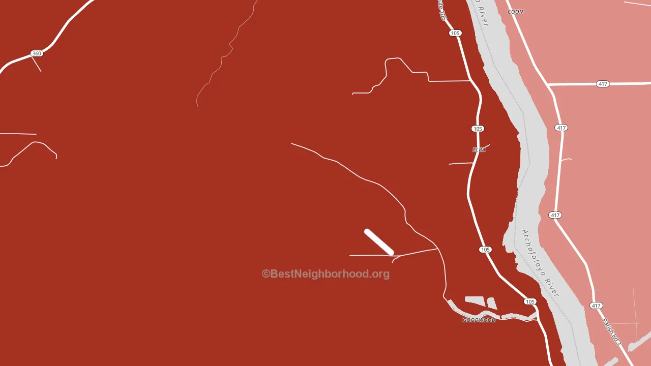 Elba, LA block-group political-lean map