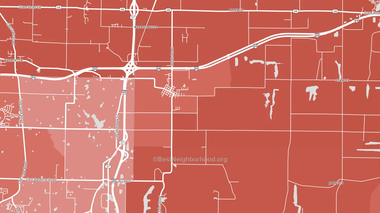 Elberfeld, IN block-group political-lean map