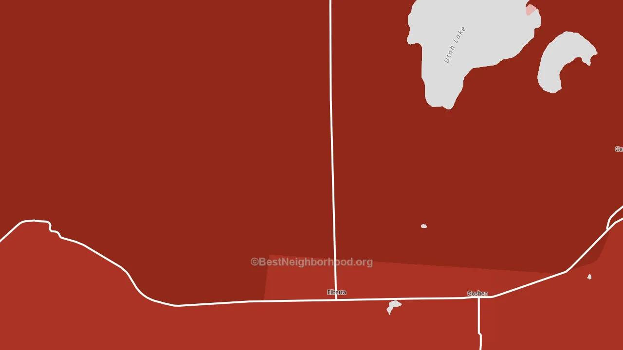 Elberta, UT block-group political-lean map