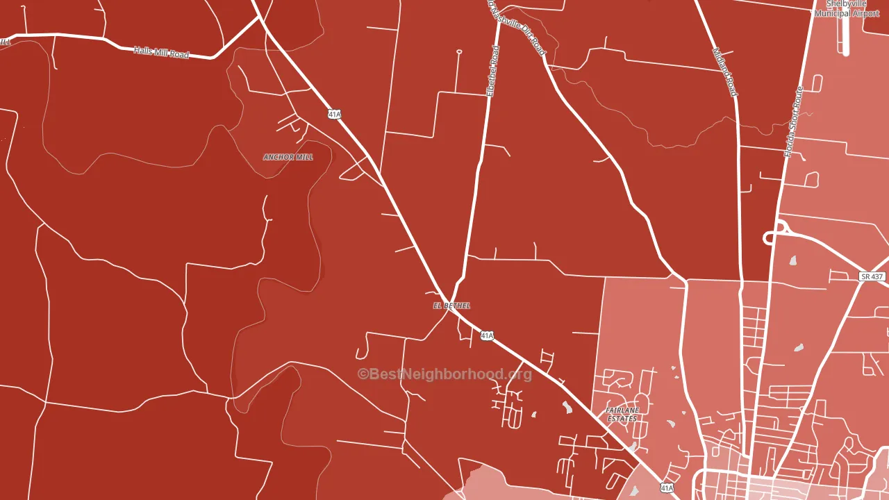 Elbethel, TN block-group political-lean map