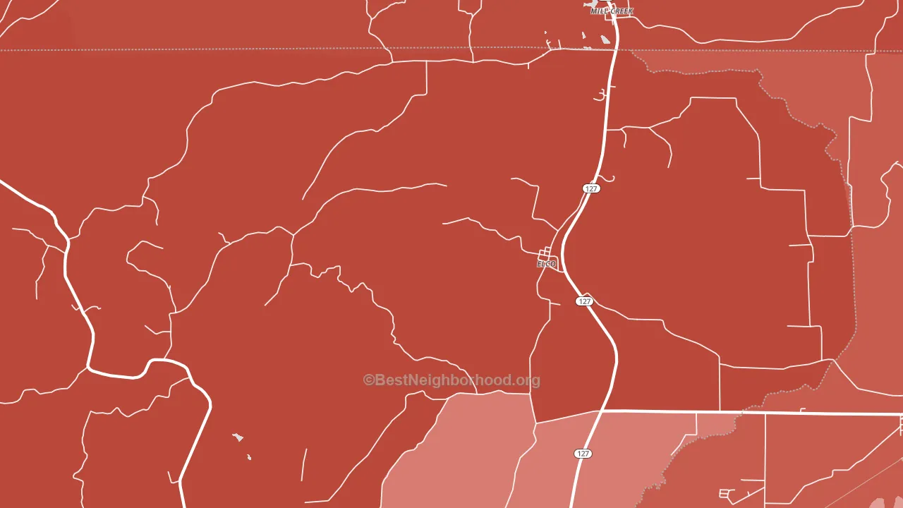 Elco, IL block-group political-lean map