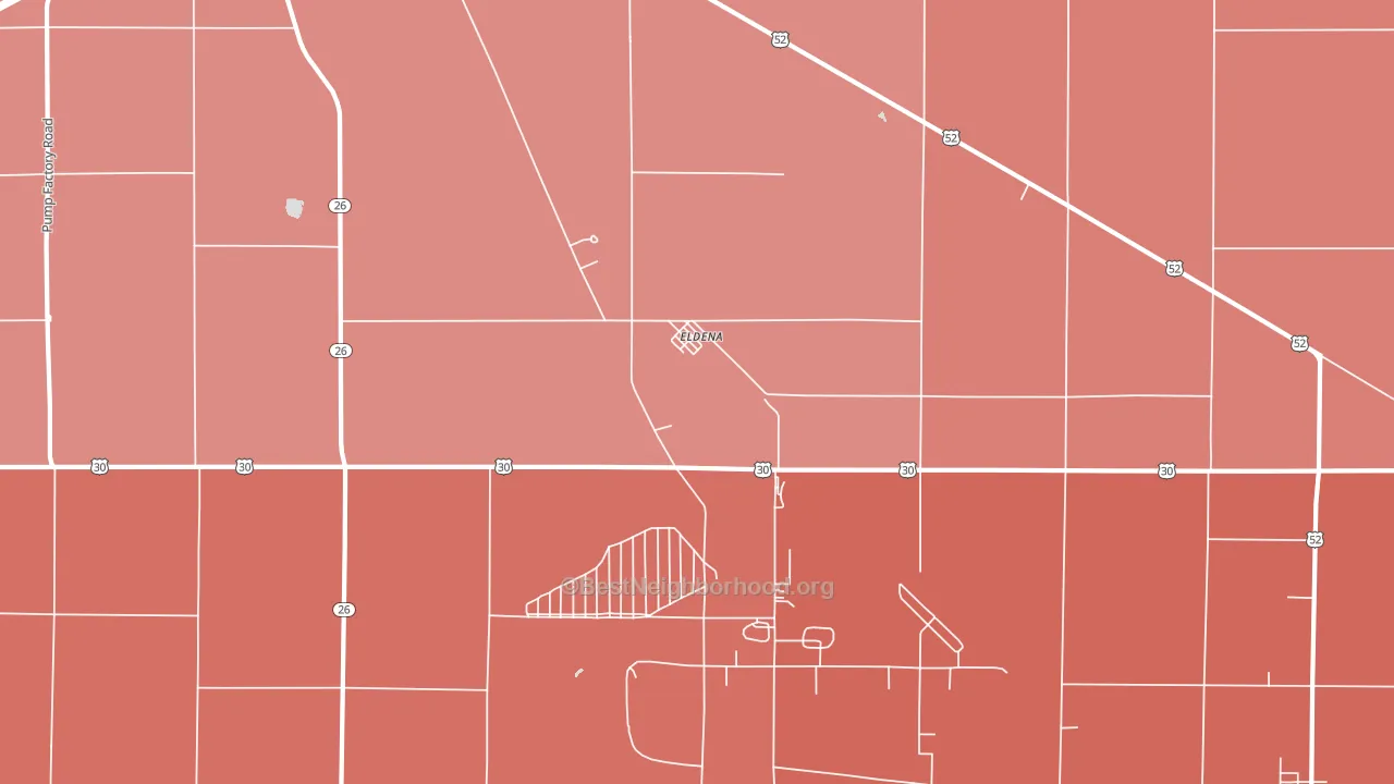 Eldena, IL block-group political-lean map