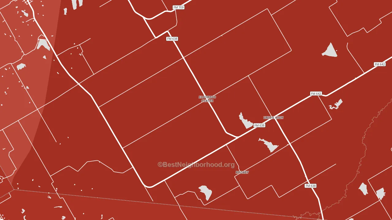 Eldorado Center, TX block-group political-lean map