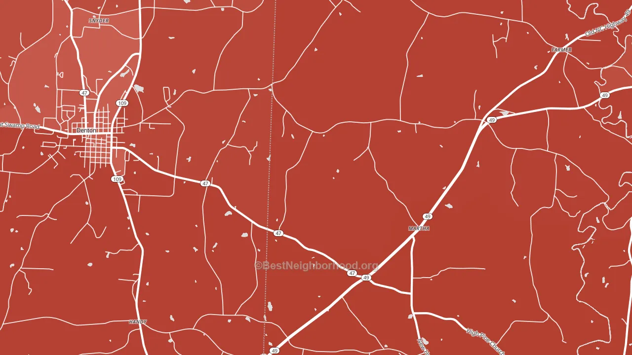 Eldorado, NC block-group political-lean map