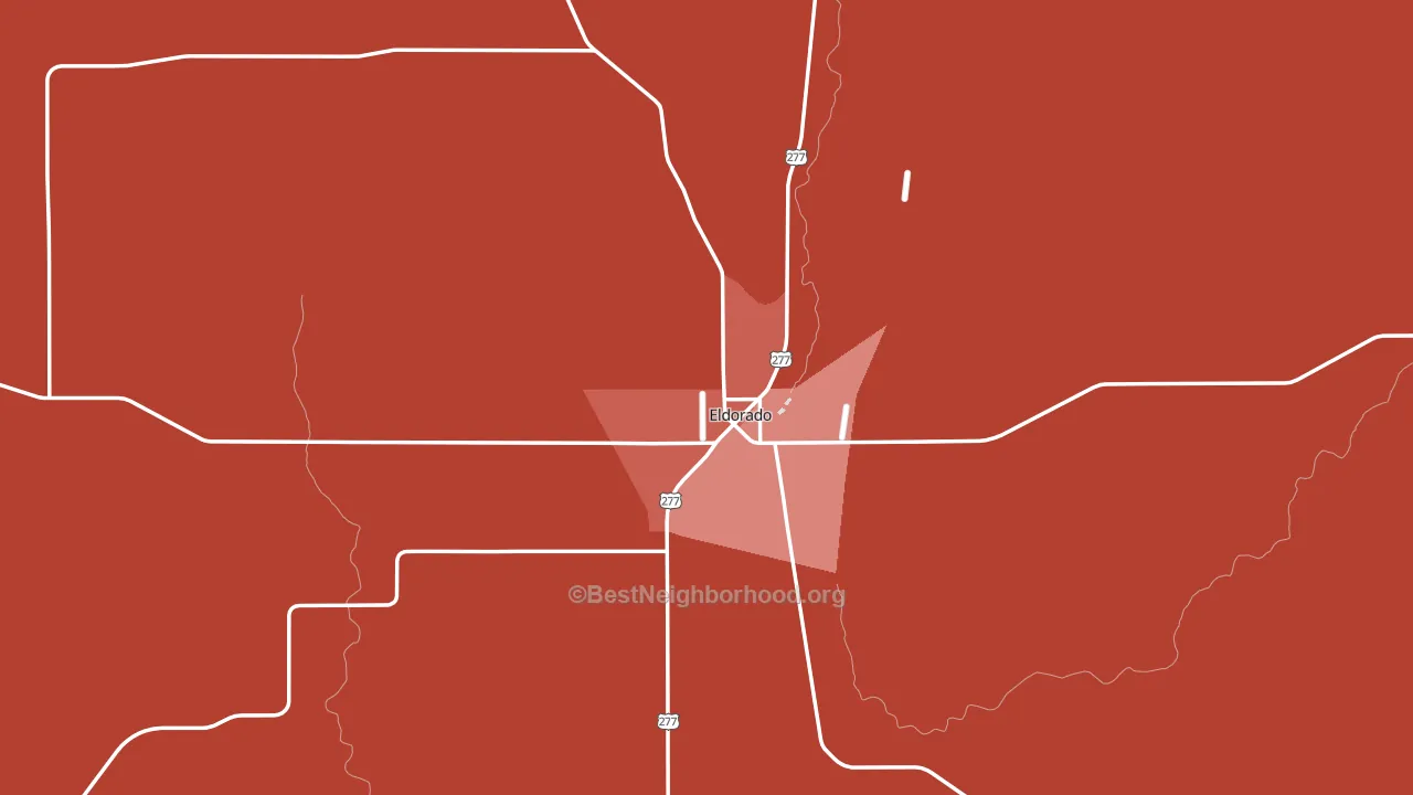 Eldorado, TX block-group political-lean map