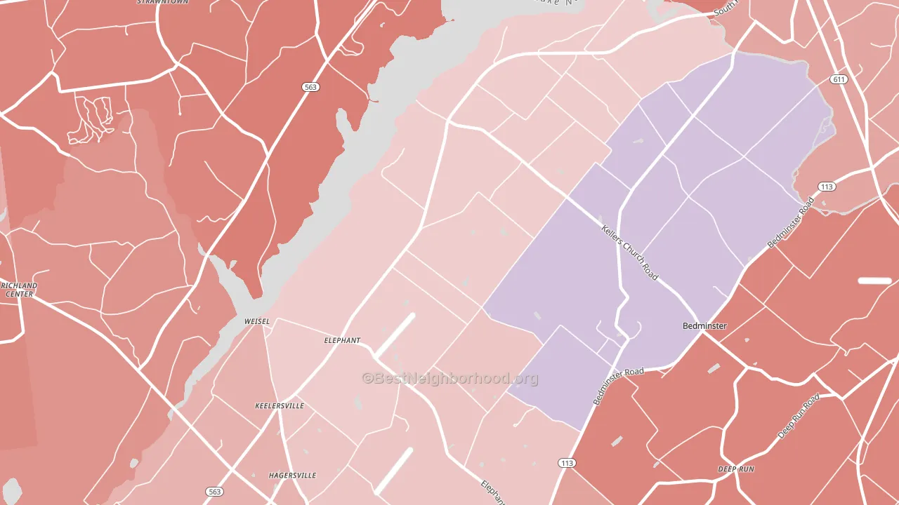 Elephant, PA block-group political-lean map